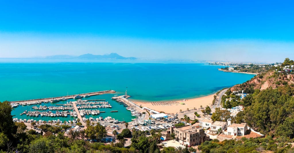 View of the Tunisian coast