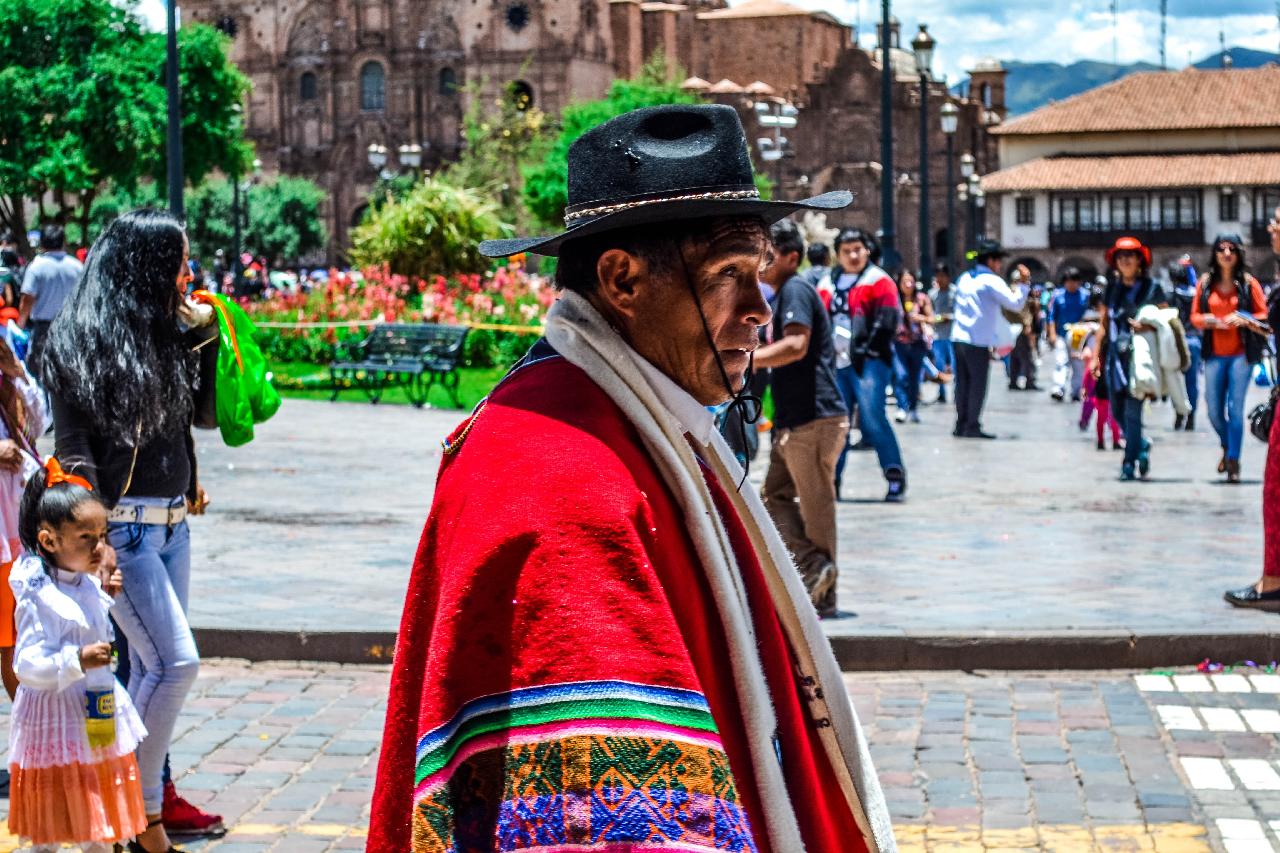 quechua andean man in peru