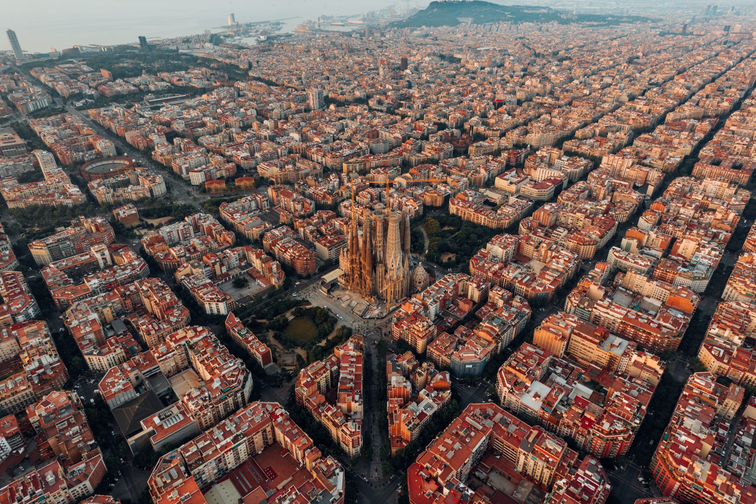 barcelona city overhead
