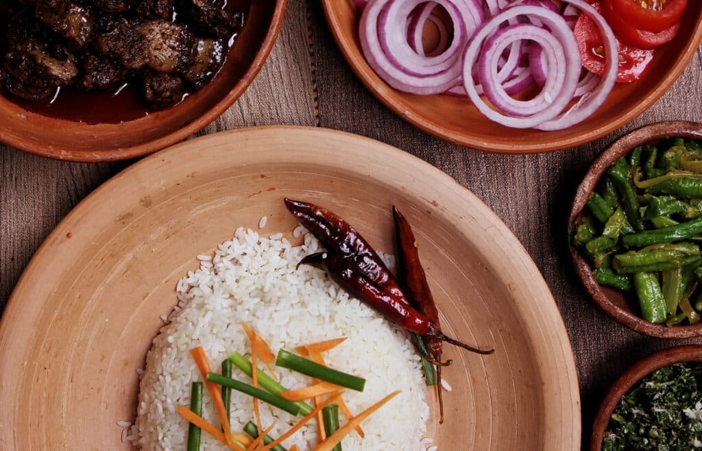 sri lankan Rice and curry