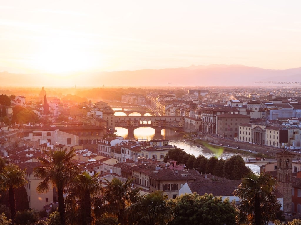 Tuscan sunset over Florence