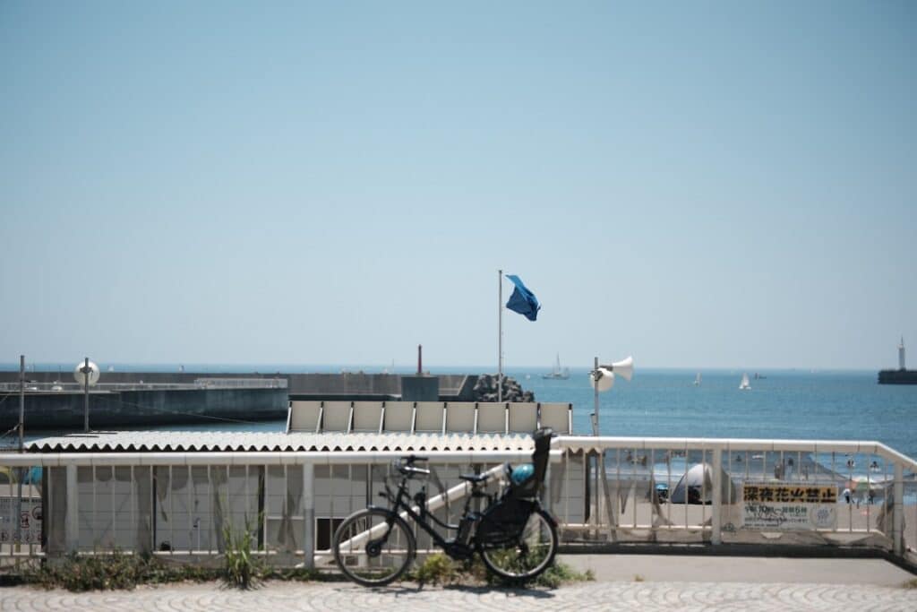 bike on seaside japan