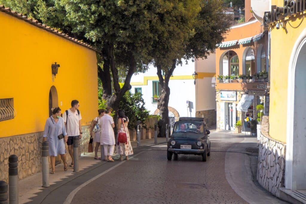 tourists in Sorrento, Metropolitan City of Naples, Italy