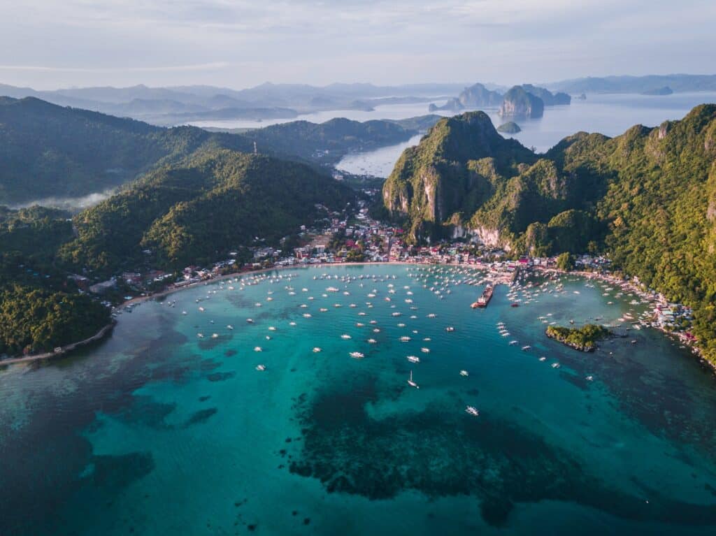 el nido philippines overhead view