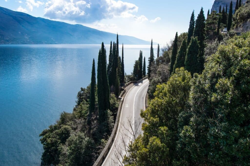 road in lake garda in italy