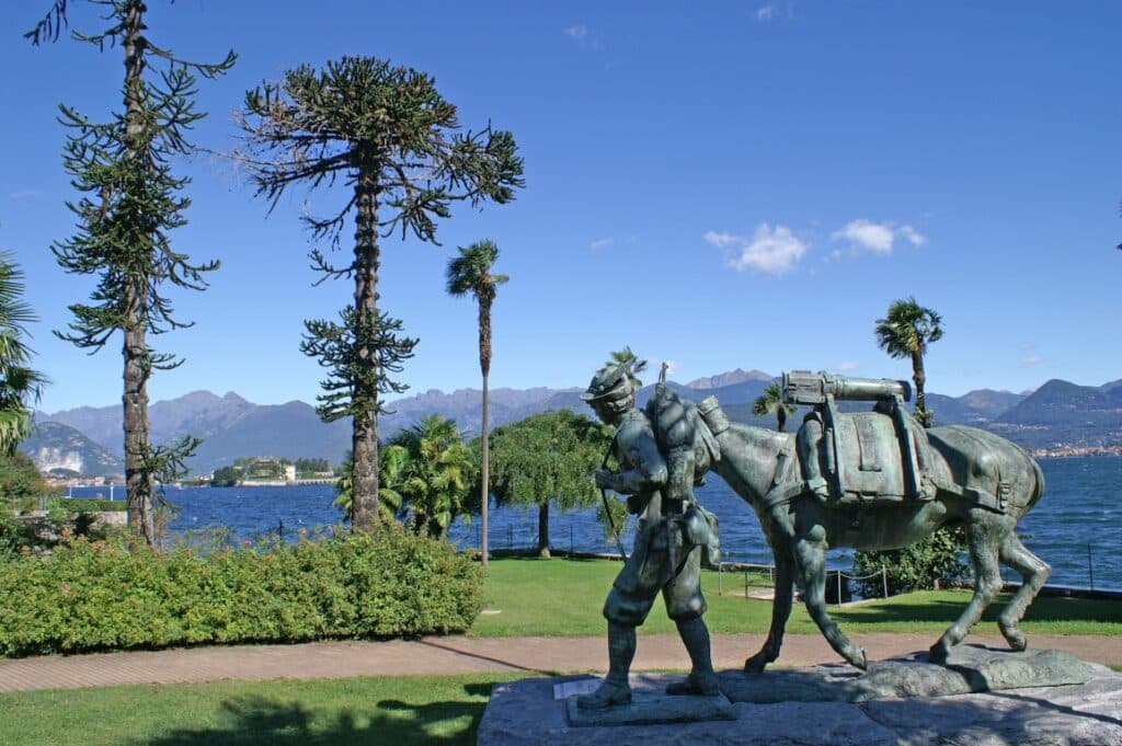 monument at lake maggiore italy