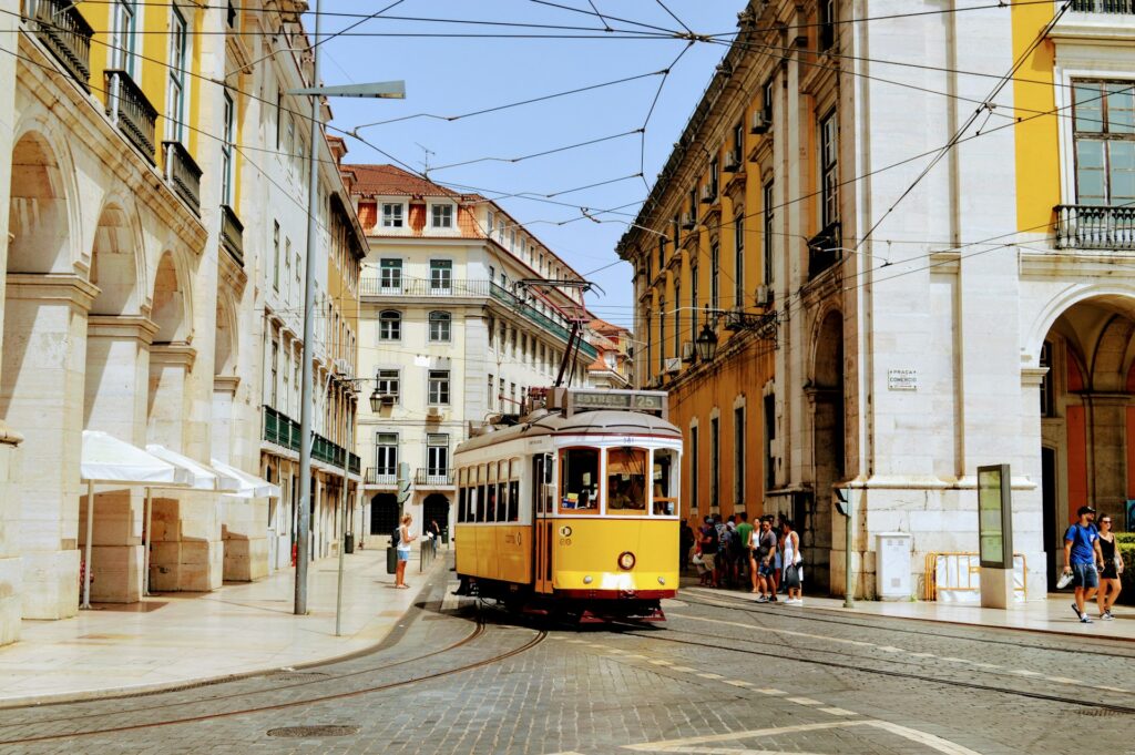 tram in lisbon portugal