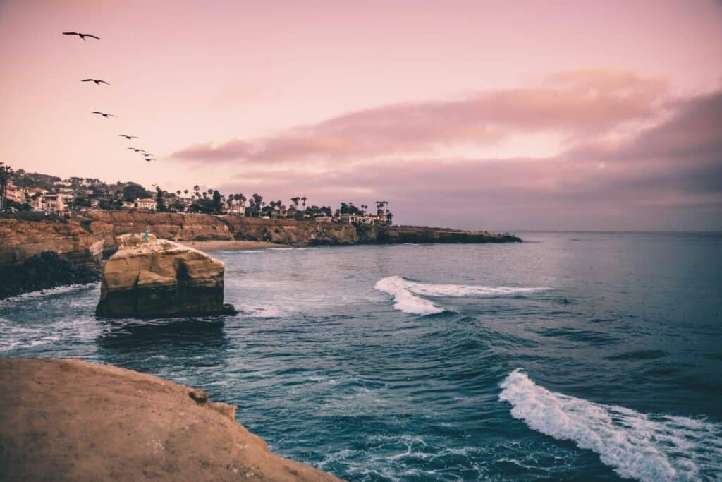 sunset on Sunset Cliffs, San Diego, United States