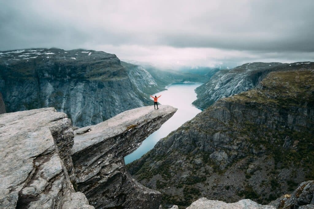 Trolltunga, Norway hiker