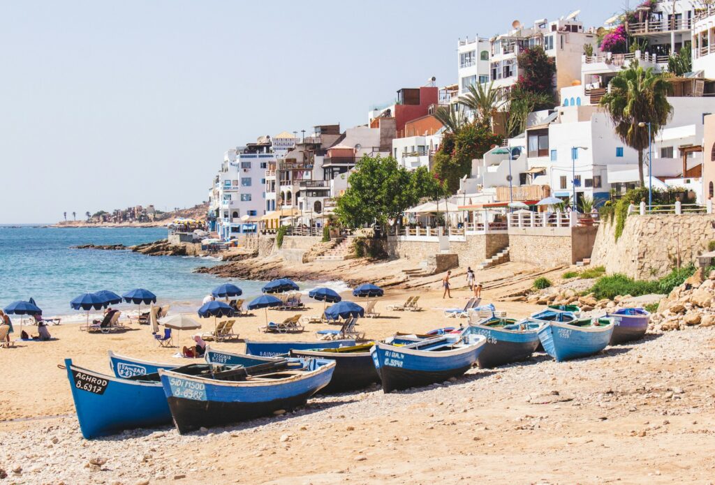 warm beach in morocco