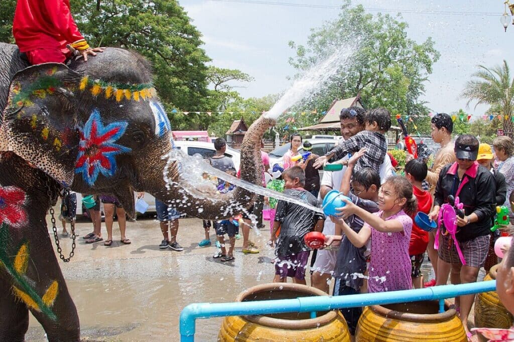 songkran with elephant