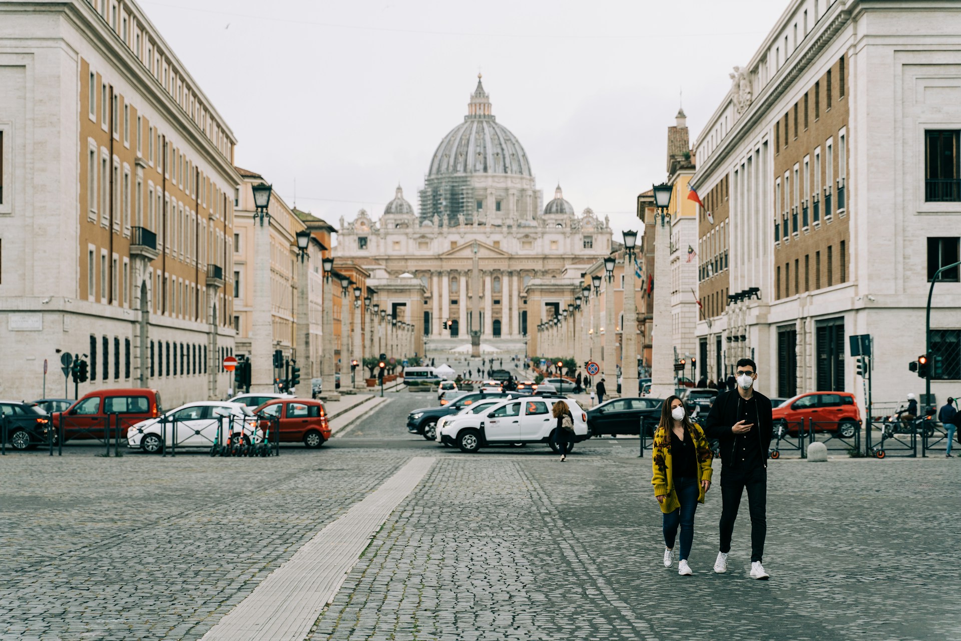 tourists in the vatican
