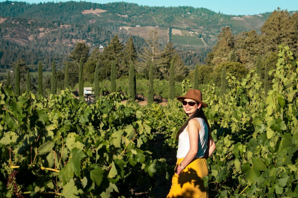 woman in napa valley