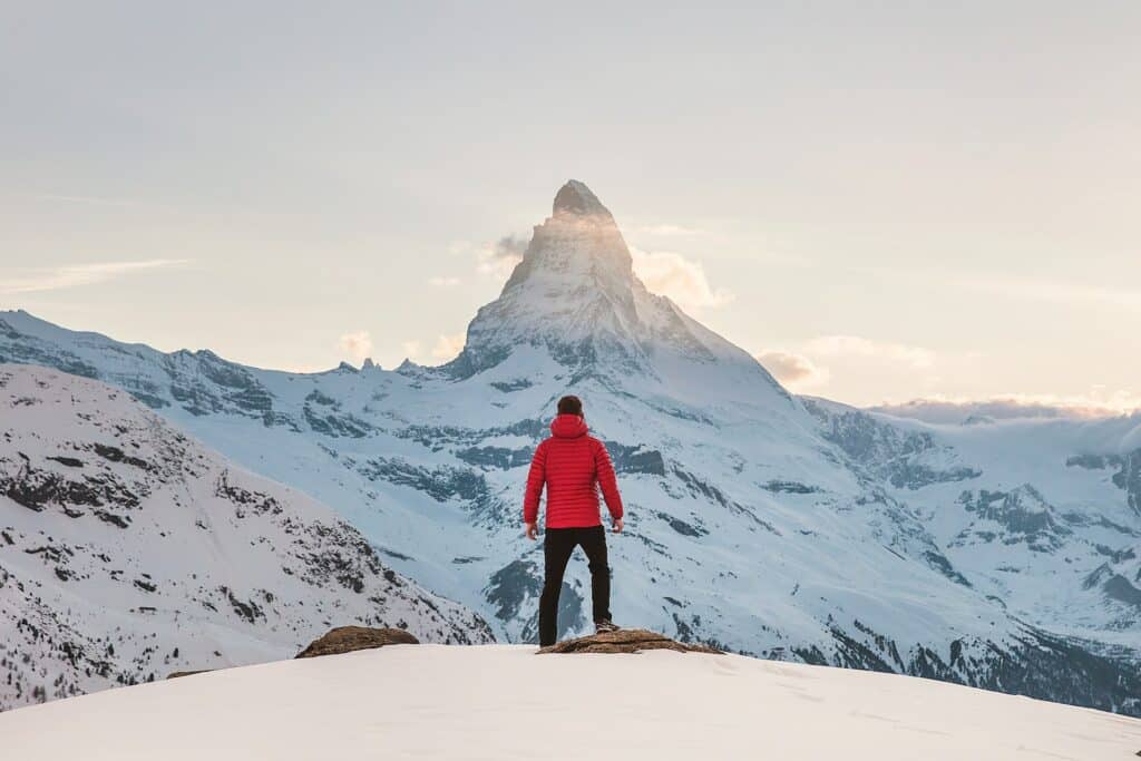 hiker in zermatt
