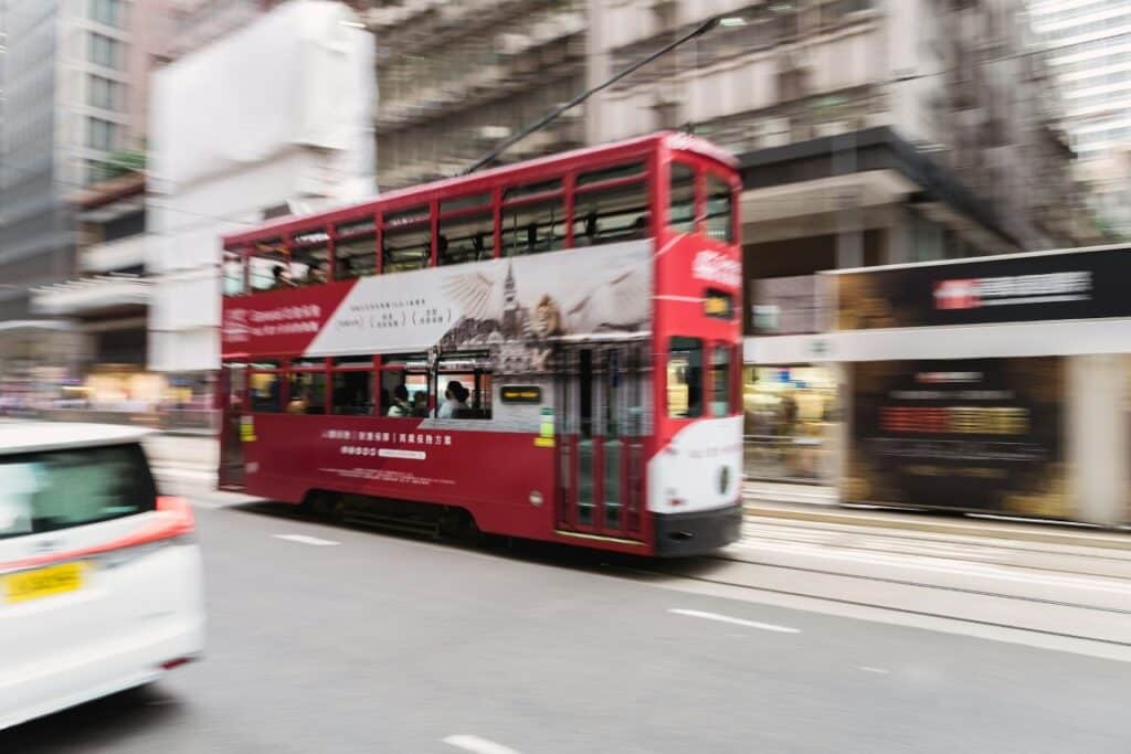 double decker bus in hong kong