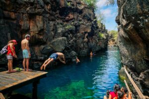 swimming in the galapagos