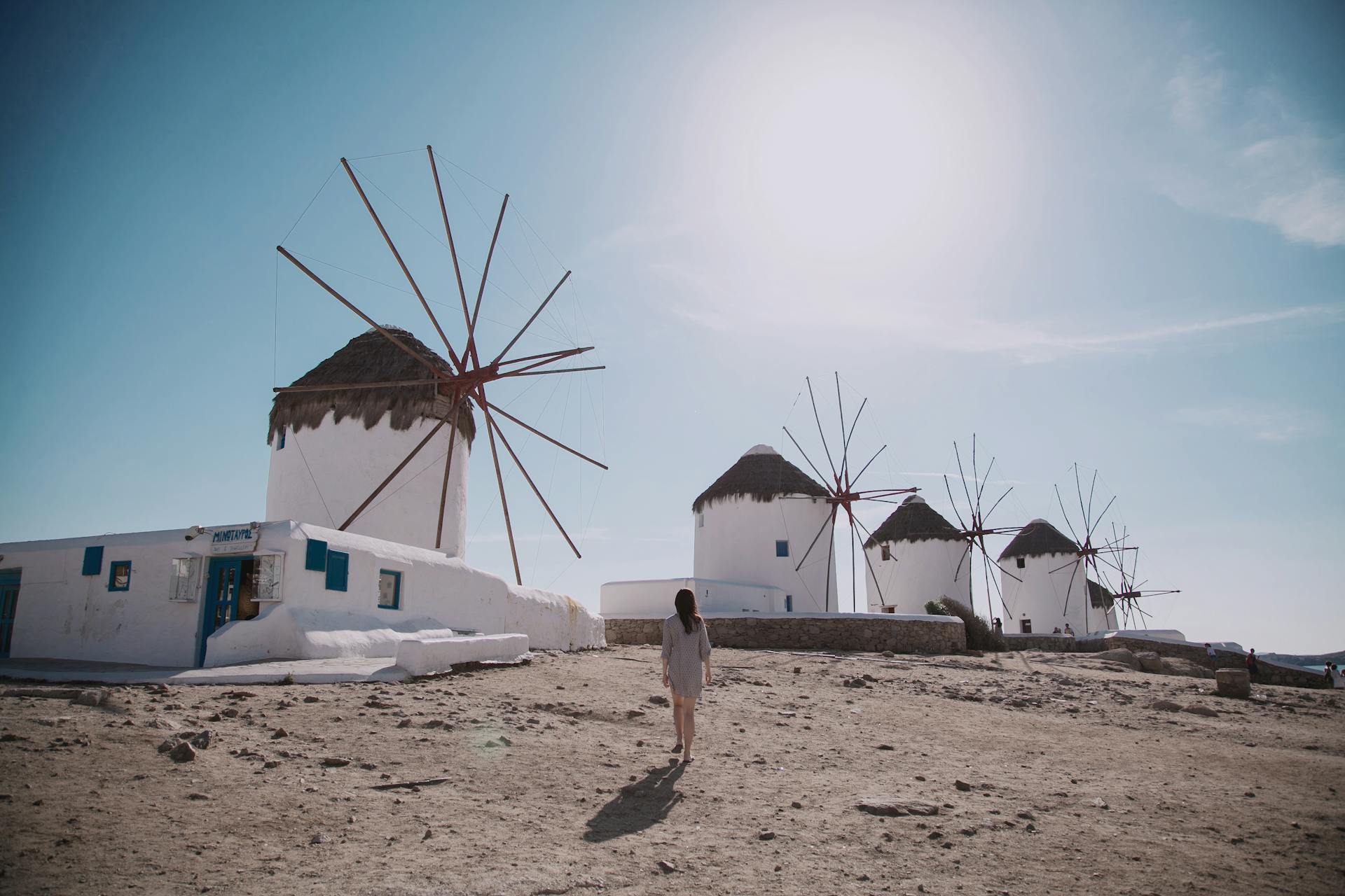 windmills in mykonos greece