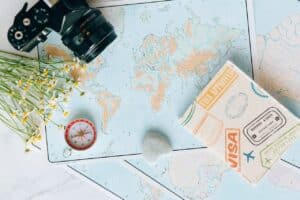 visa and map