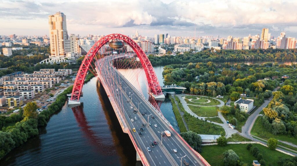 Zhivopisny Bridge Picturesque bridge in moscow russia