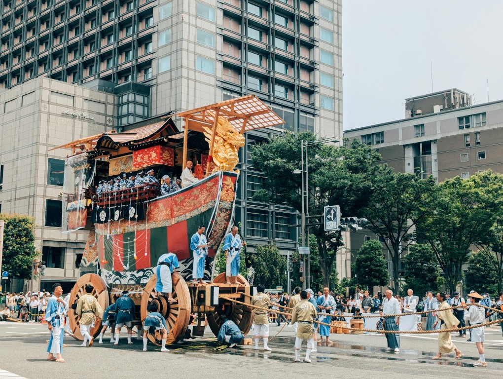 boat parade float in the streets of japan