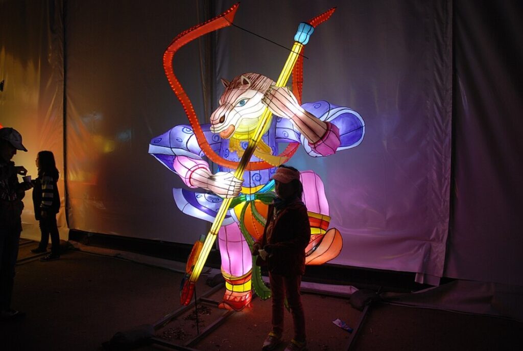 horse warrior lantern in korea Jinju Namgang Yudeung (Lantern) Festival​