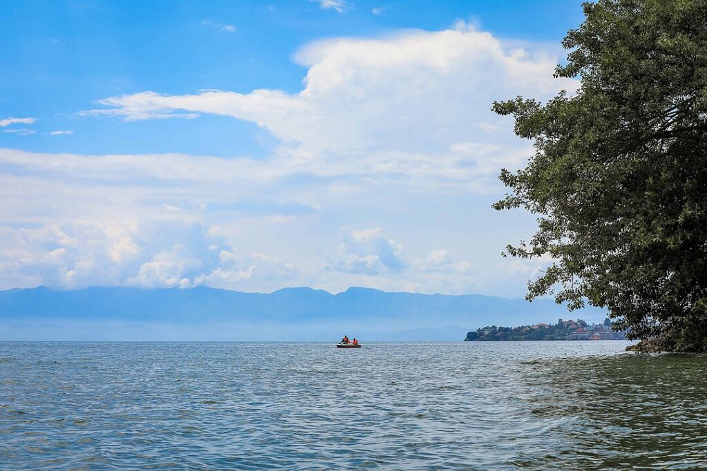 lake kivu rwanda - fishing boat