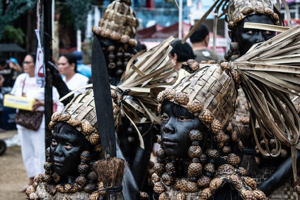 children participating in ati atihan festival
