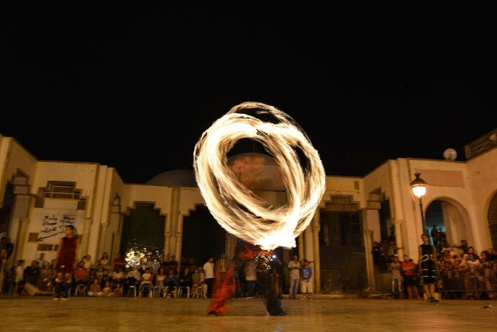fire dancing