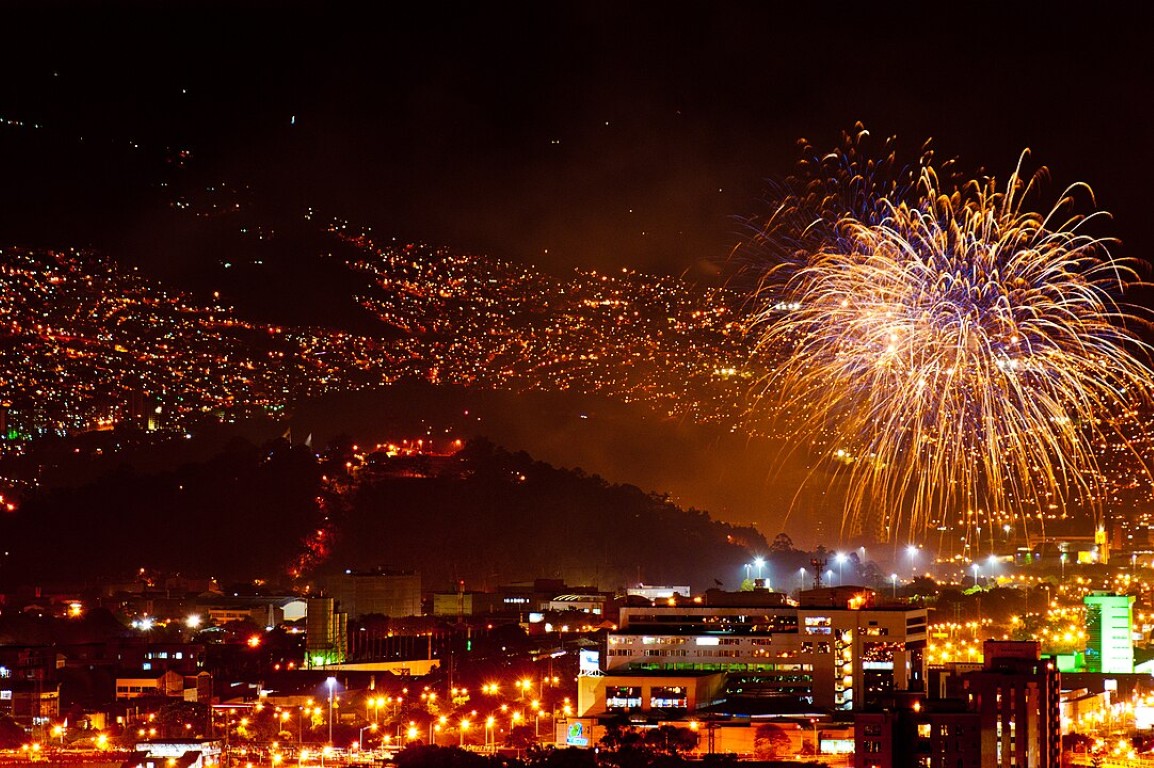 fireworks in medellin colombia