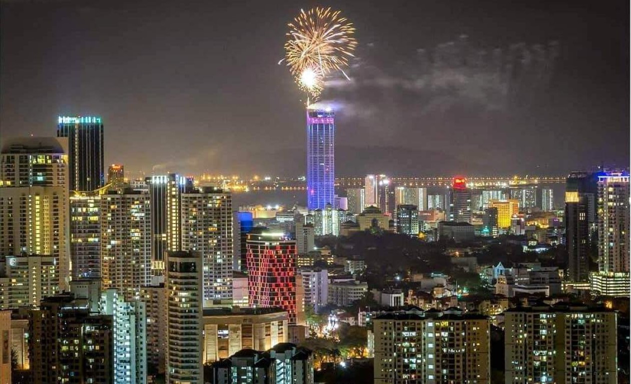 george town penang malaysia fireworks