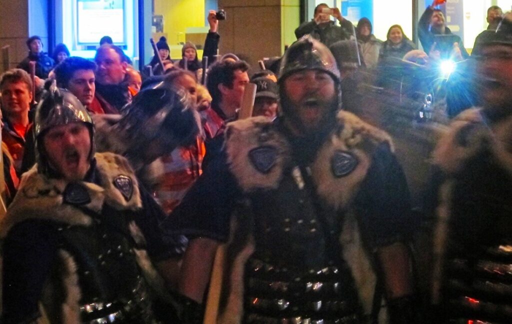 vikings celebrating hogmanay in edinsburgh