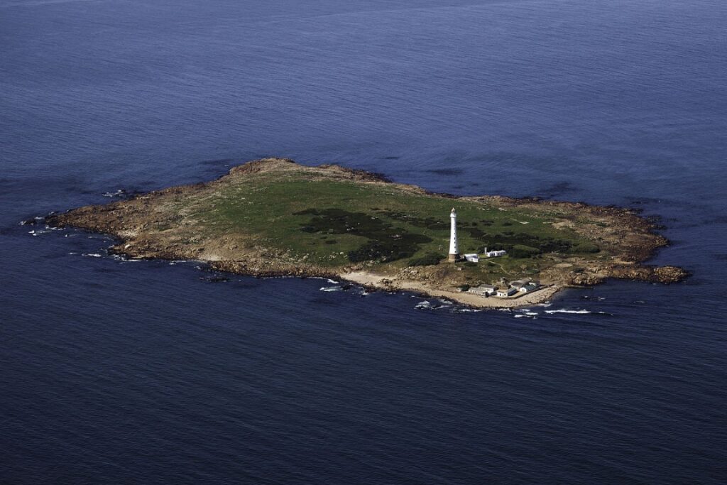 Isla de Lobos aerial shot uruguay
