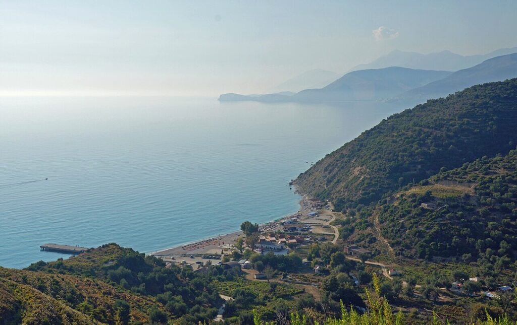 bunec beach south of piqeras albanian riviera