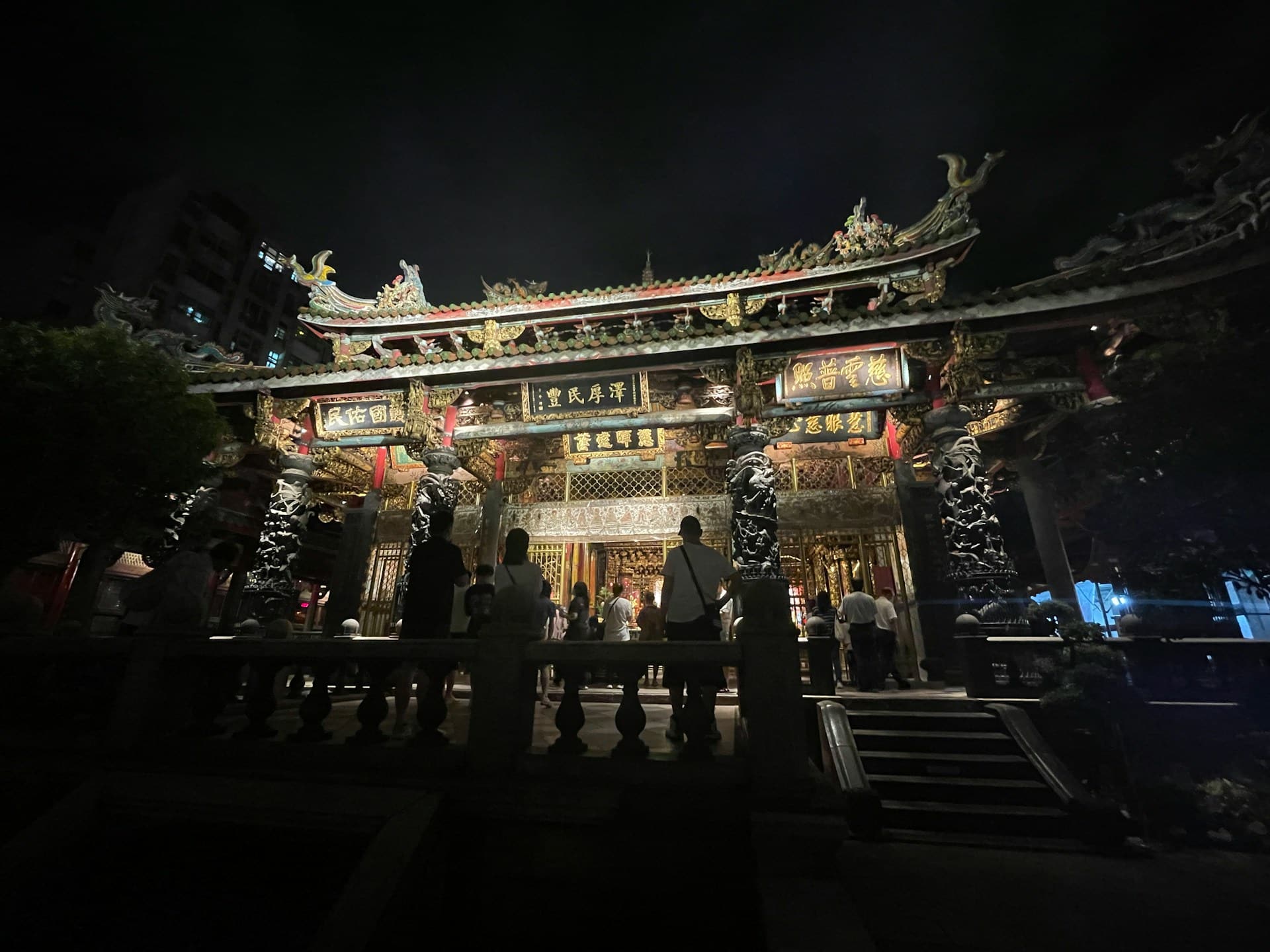 travelers on a temple in taiwan - sober travel